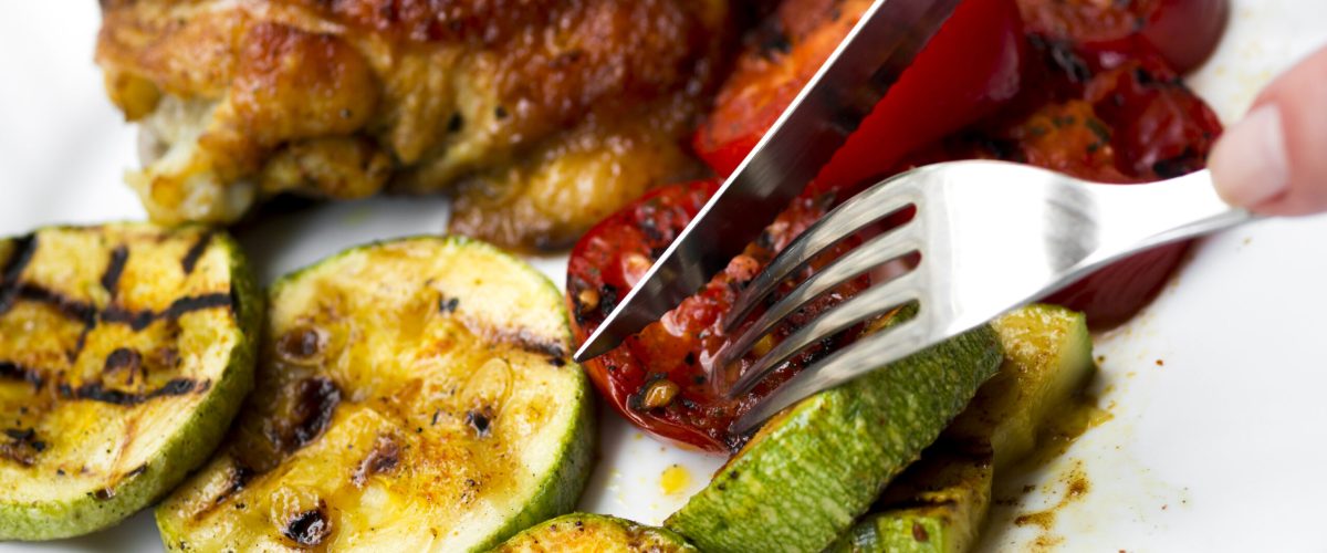 grilled chicken breast with grilled vegetables